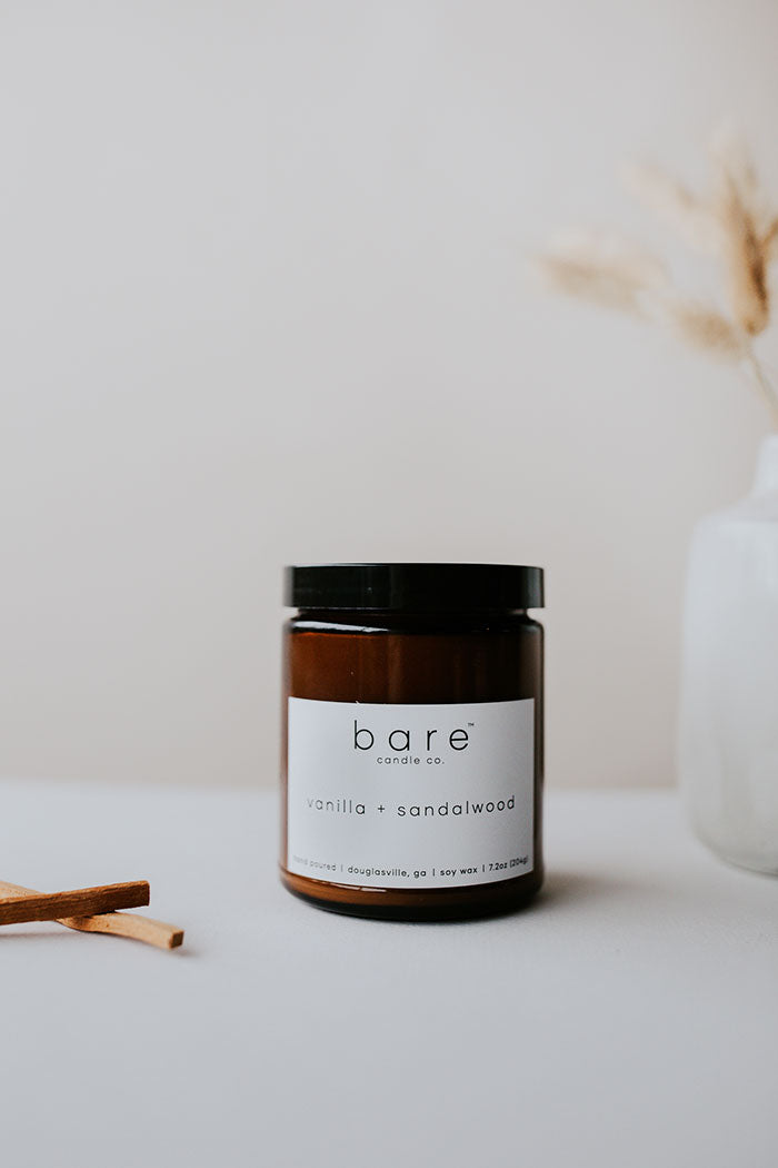 Vanilla and Sandalwood soy candle